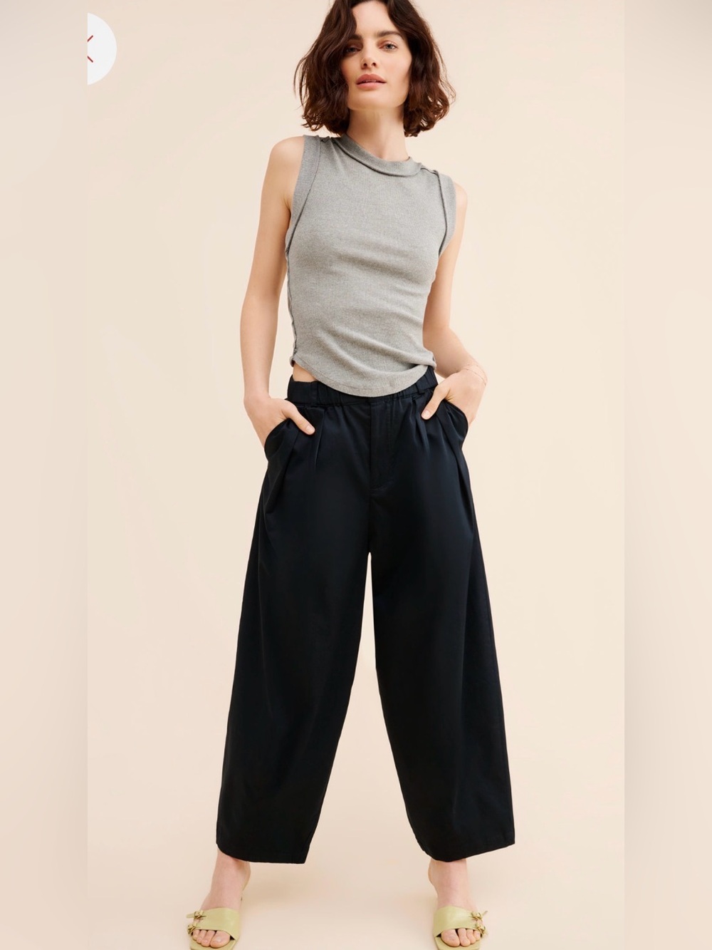 Maeve by Anthropologie Curve Poplin Barrel Pants